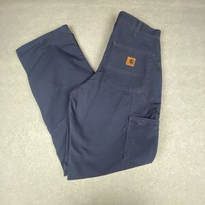 NEW W/O TAGS Carhartt 383-20 Dungaree Fit Carpenter Work Pants 29X32 Navy Blue